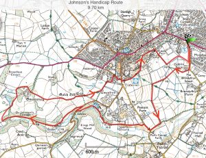 Map of the Johnson's Handicap course